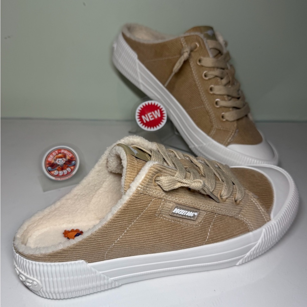 NIB - Rocket Dog - Size 7 - Women's Cheery Natural Corduroy Mule Sneaker